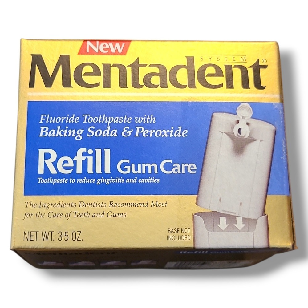 Mentadent Toothpaste GUM CARE 3.5 oz New Sealed Discontinued VINTAGE